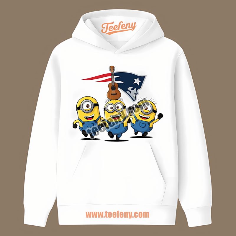 Minions New England Patriots Adults Hoodie Minions New England Patriots Adults Hoodie