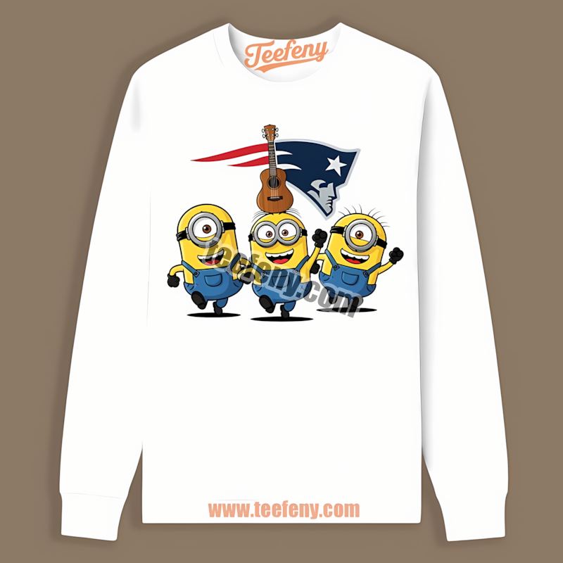 Minions New England Patriots Adults Long Sleeve Minions New England Patriots Adults Long Sleeve