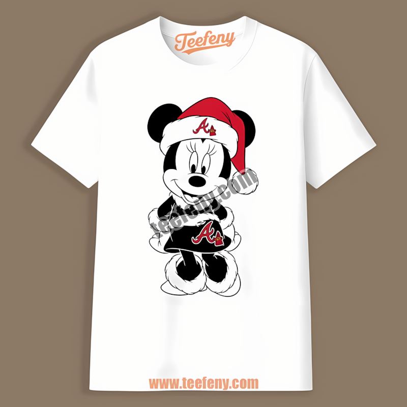 Minnie Mouse Atlanta Braves Christmas Funny Shirt