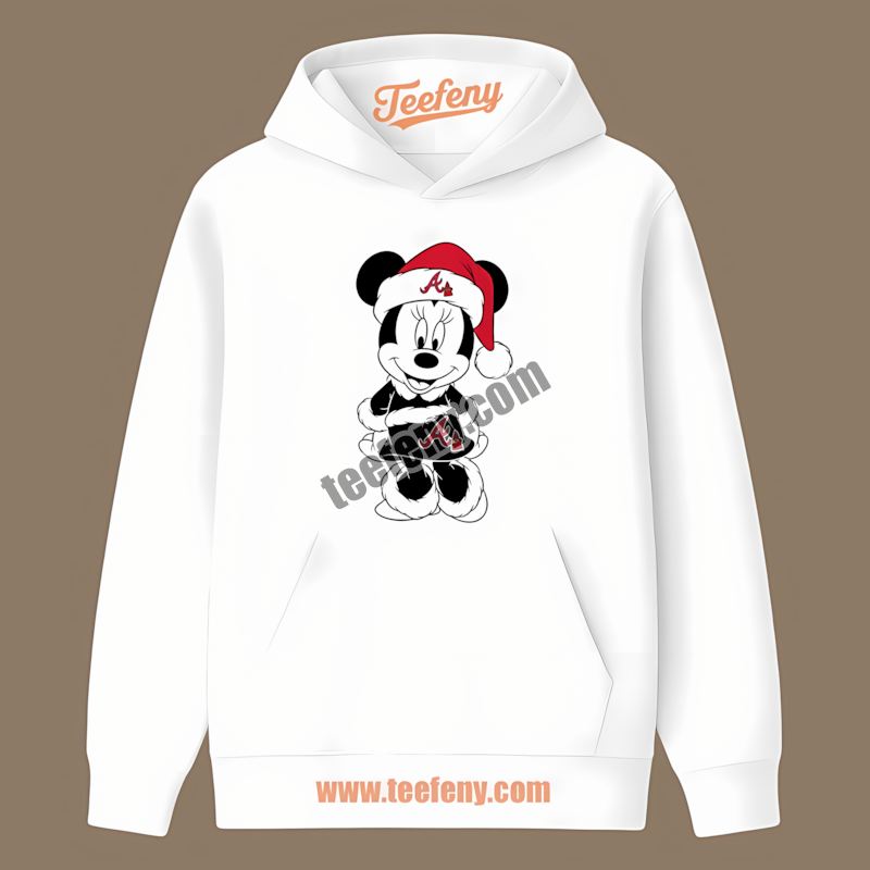 Minnie Mouse Atlanta Braves Christmas Funny Hoodie Minnie Mouse Atlanta Braves Christmas Funny Hoodie