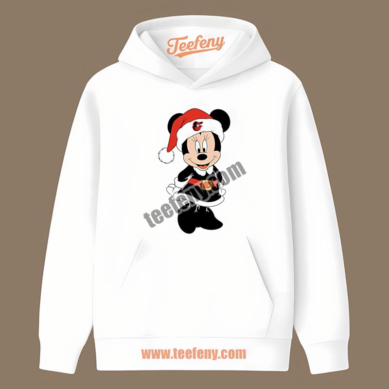 Minnie Mouse Baltimore Orioles Christmas Game Day Hoodie Minnie Mouse Baltimore Orioles Christmas Game Day Hoodie