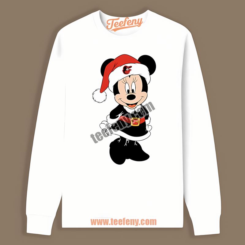 Minnie Mouse Baltimore Orioles Christmas Game Day Long Sleeve Minnie Mouse Baltimore Orioles Christmas Game Day Long Sleeve