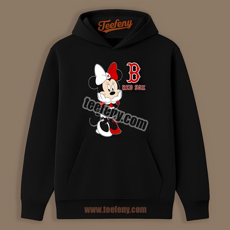 Minnie Mouse Boston Red Sox Cute Home Run Hoodie Minnie Mouse Boston Red Sox Cute Home Run Hoodie