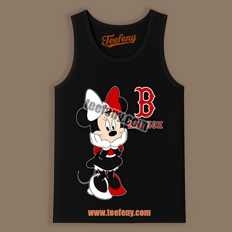 Minnie Mouse Boston Red Sox Cute Home Run Tanktop Minnie Mouse Boston Red Sox Cute Home Run Tanktop