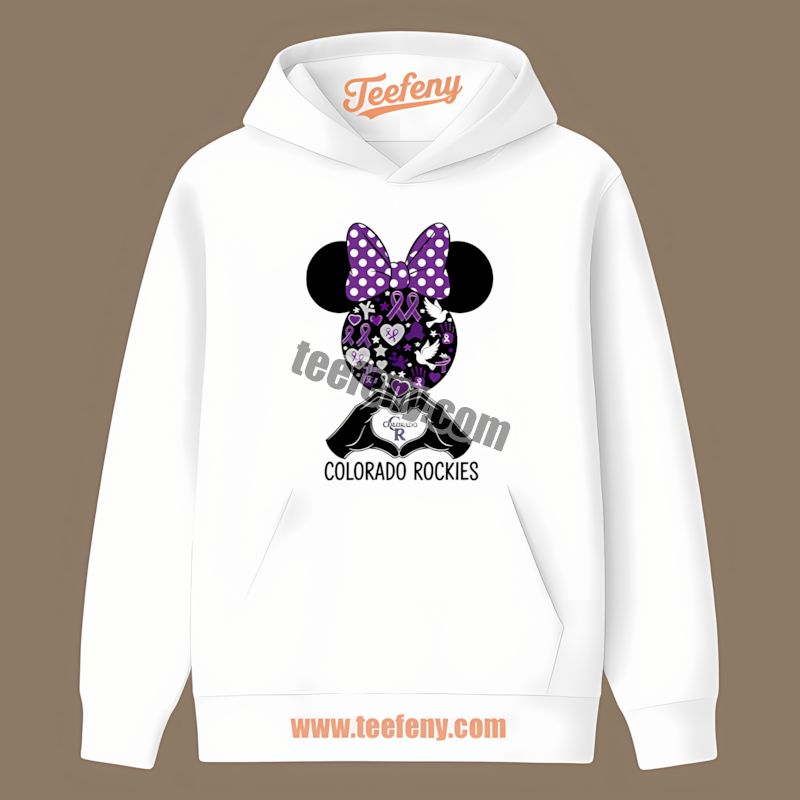 Minnie Mouse Breast Cancer Awareness Colorado Rockies Hoodie Minnie Mouse Breast Cancer Awareness Colorado Rockies Hoodie