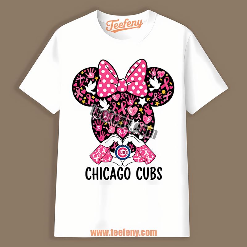 Minnie Mouse Breast Cancer Chicago Cubs Trendy Shirt