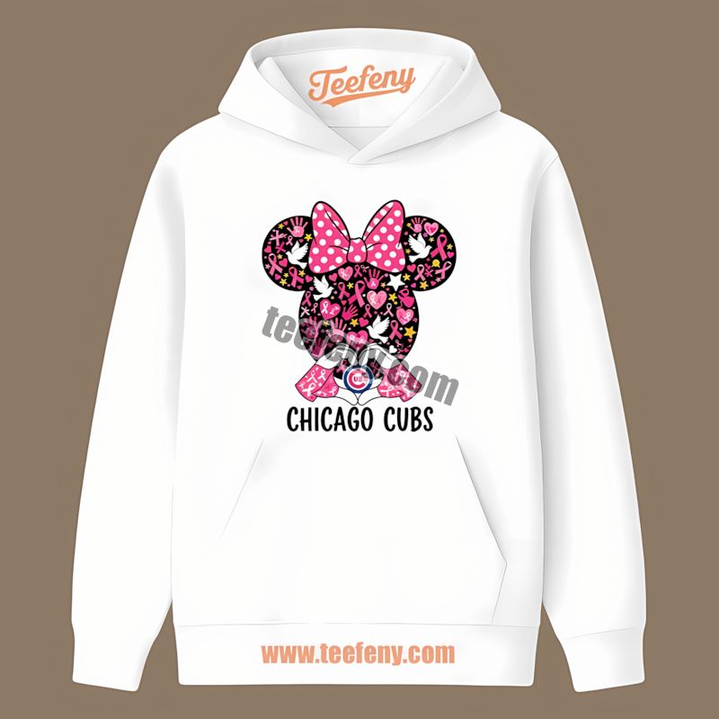 Minnie Mouse Breast Cancer Chicago Cubs Trendy Hoodie Minnie Mouse Breast Cancer Chicago Cubs Trendy Hoodie