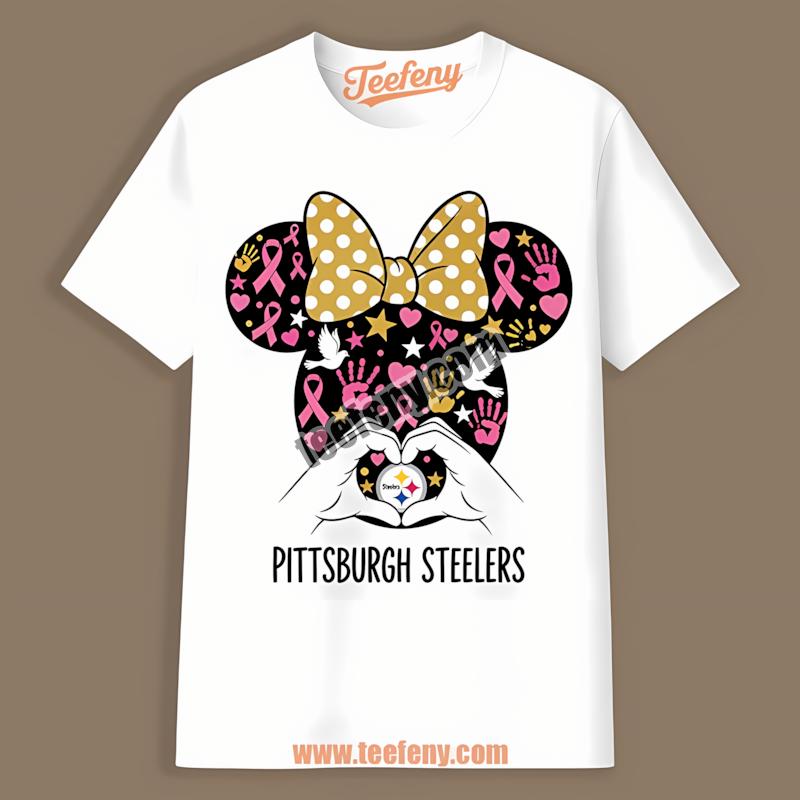 Minnie Mouse Breast Cancer For Pittsburgh Steelers Shirt