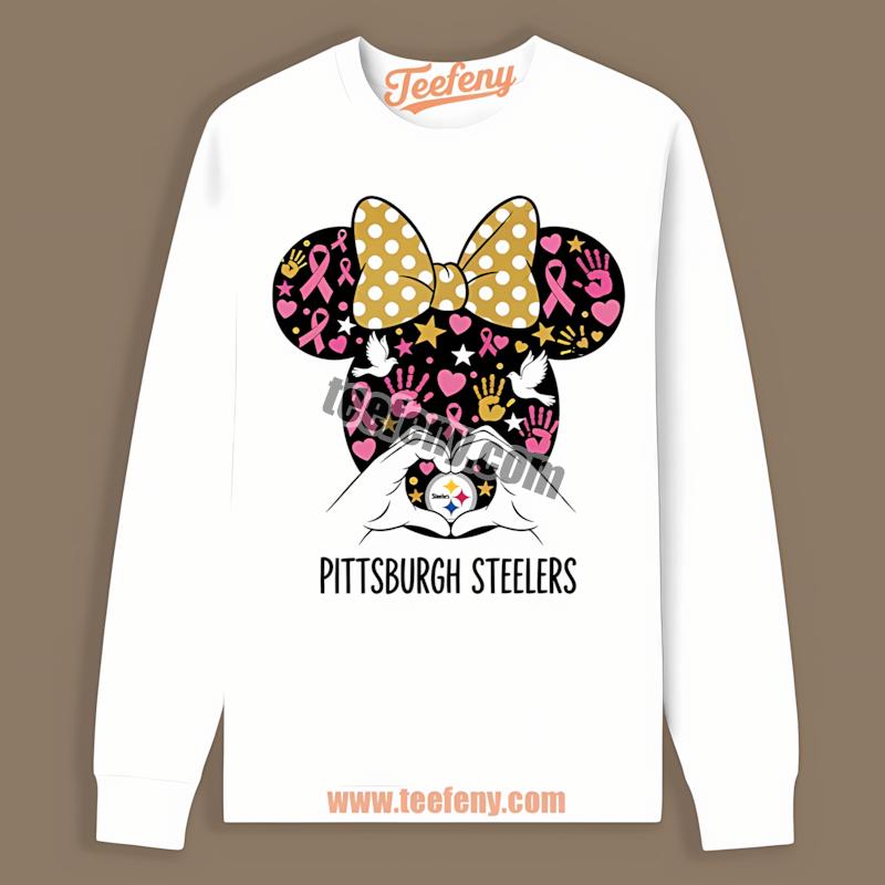 Minnie Mouse Breast Cancer For Pittsburgh SLong Sleevelers Shirt Minnie Mouse Breast Cancer For Pittsburgh SLong Sleevelers Shirt