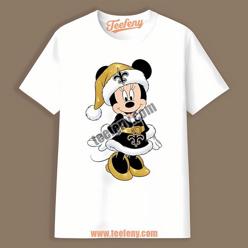 Minnie Mouse Christmas New Orleans Saints Regular Shirt