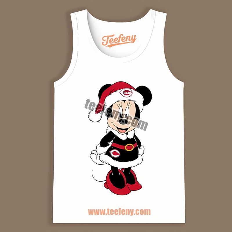 Minnie Mouse Cincinnati Reds Christmas Trendy Tanktop Minnie Mouse Cincinnati Reds Christmas Trendy Tanktop