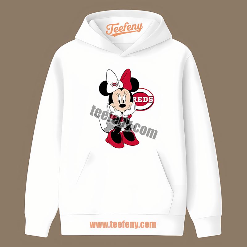 Minnie Mouse Cincinnati Reds Cute Printed Hoodie Minnie Mouse Cincinnati Reds Cute Printed Hoodie