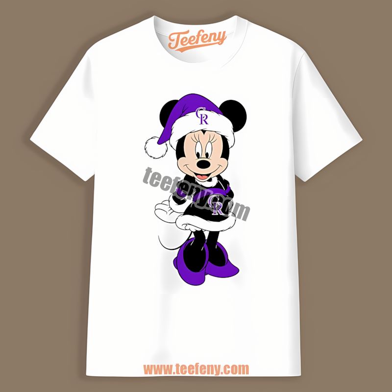 Minnie Mouse Colorado Rockies Christmas Mens Tshirt