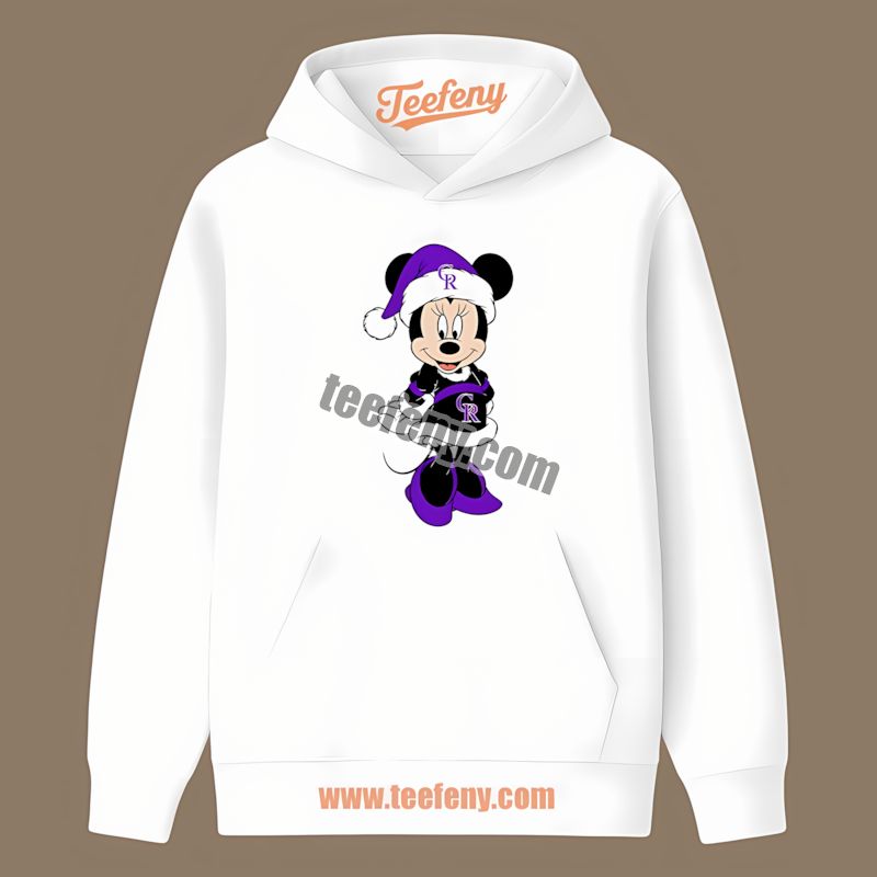 Minnie Mouse Colorado Rockies Christmas Mens THoodie Minnie Mouse Colorado Rockies Christmas Mens THoodie