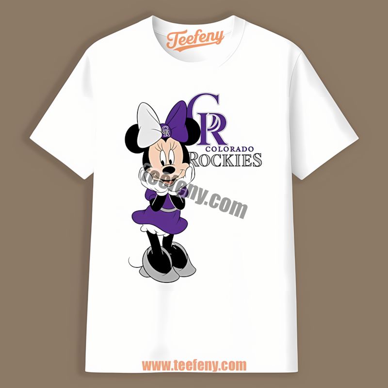 Minnie Mouse Colorado Rockies Cute Comfort Colors Tshirt