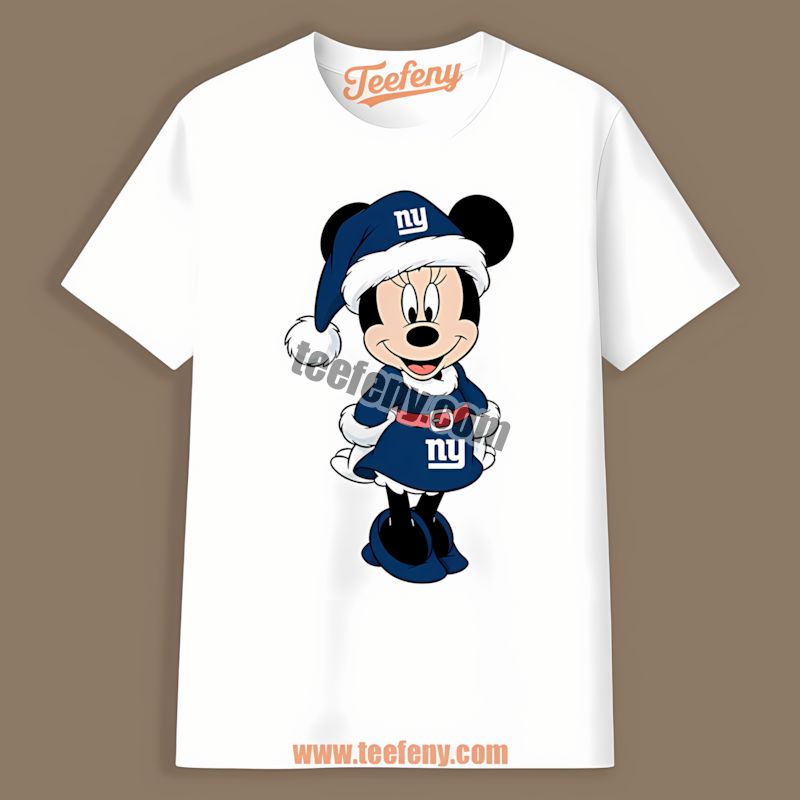 Minnie Mouse New York Giants Christmas Color Shirt