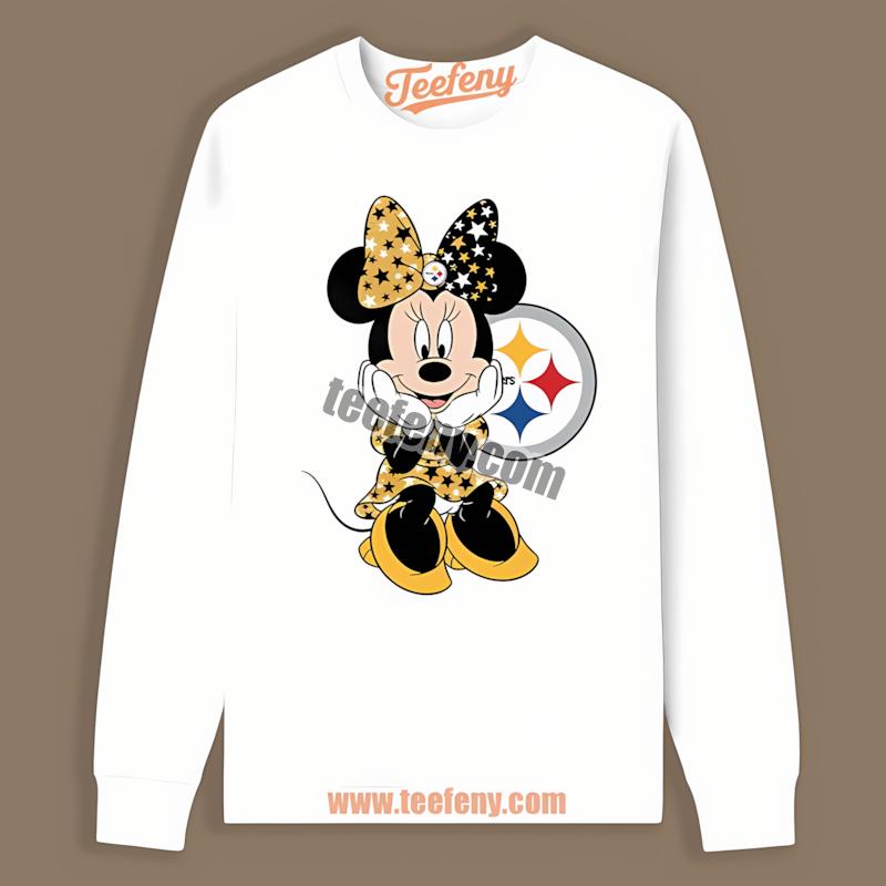 Minnie Mouse Pittsburgh SLong Sleevelers Star Fan Shirt Minnie Mouse Pittsburgh SLong Sleevelers Star Fan Shirt