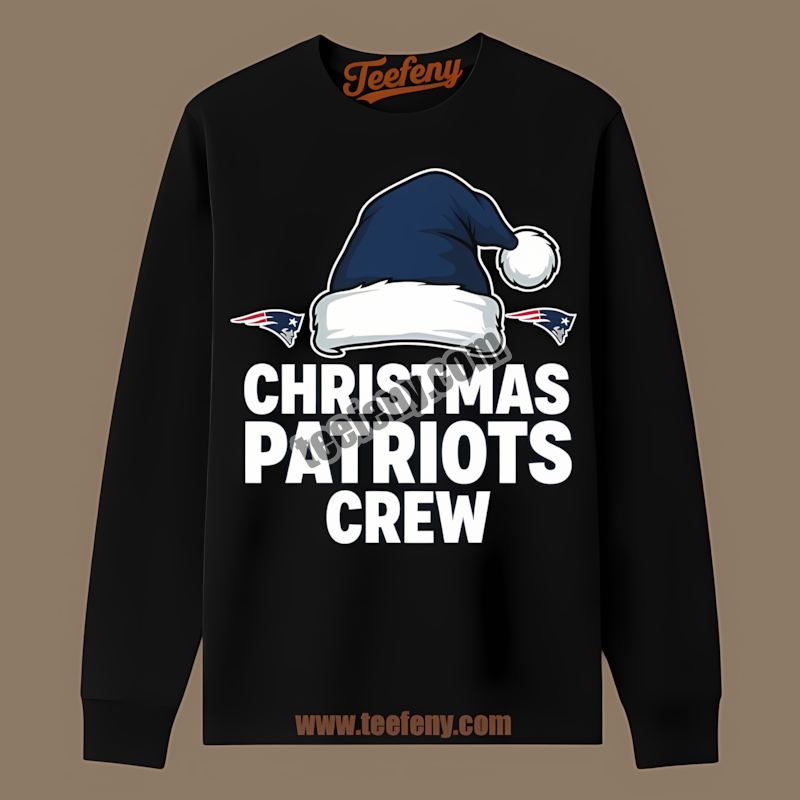 New England Patriots Christmas Patriots Crew Retro Long Sleeve New England Patriots Christmas Patriots Crew Retro Long Sleeve
