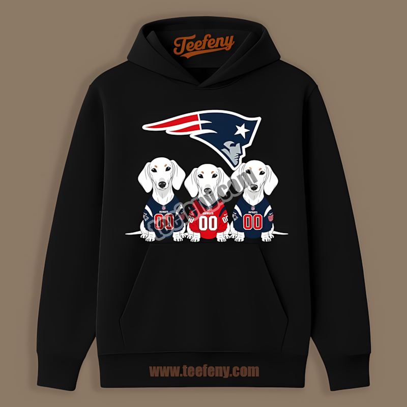 New England Patriots Dachshund Dogs Sports Hoodie New England Patriots Dachshund Dogs Sports Hoodie