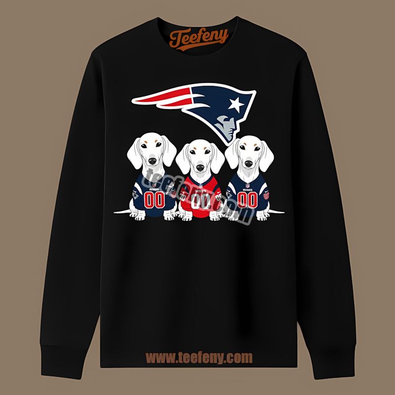 New England Patriots Dachshund Dogs Sports Long Sleeve New England Patriots Dachshund Dogs Sports Long Sleeve