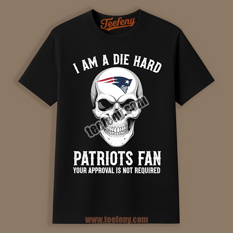 New England Patriots Die Hard Fan Skull Color Shirt