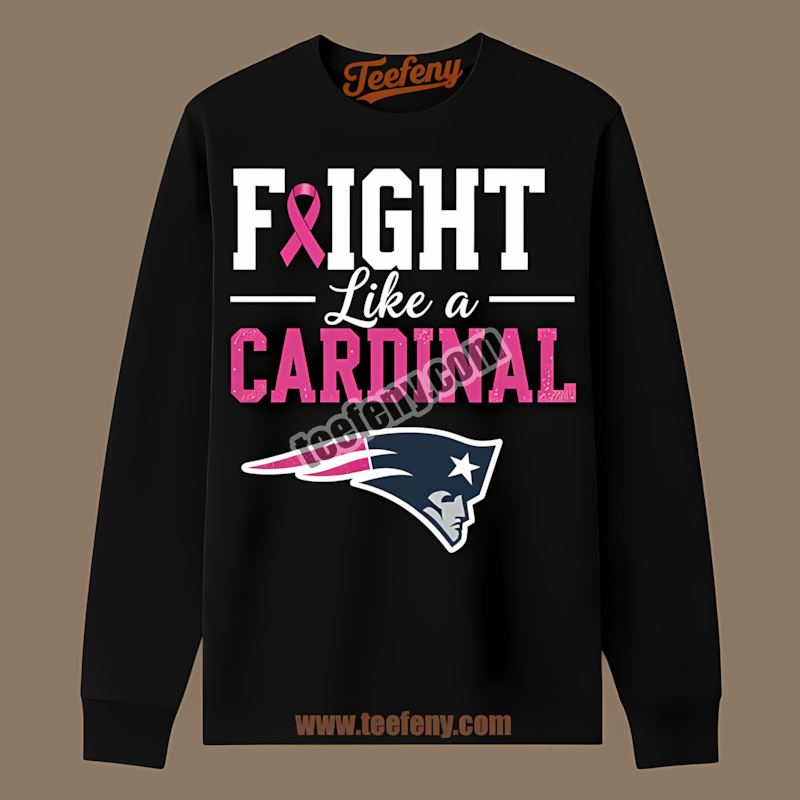 New England Patriots Fight Like A Cowboy Breast Cancer Color Long Sleeve New England Patriots Fight Like A Cowboy Breast Cancer Color Long Sleeve