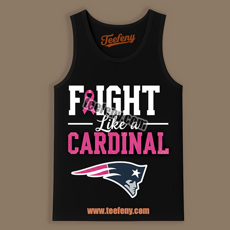 New England Patriots Fight Like A Cowboy Breast Cancer Color Tanktop New England Patriots Fight Like A Cowboy Breast Cancer Color Tanktop