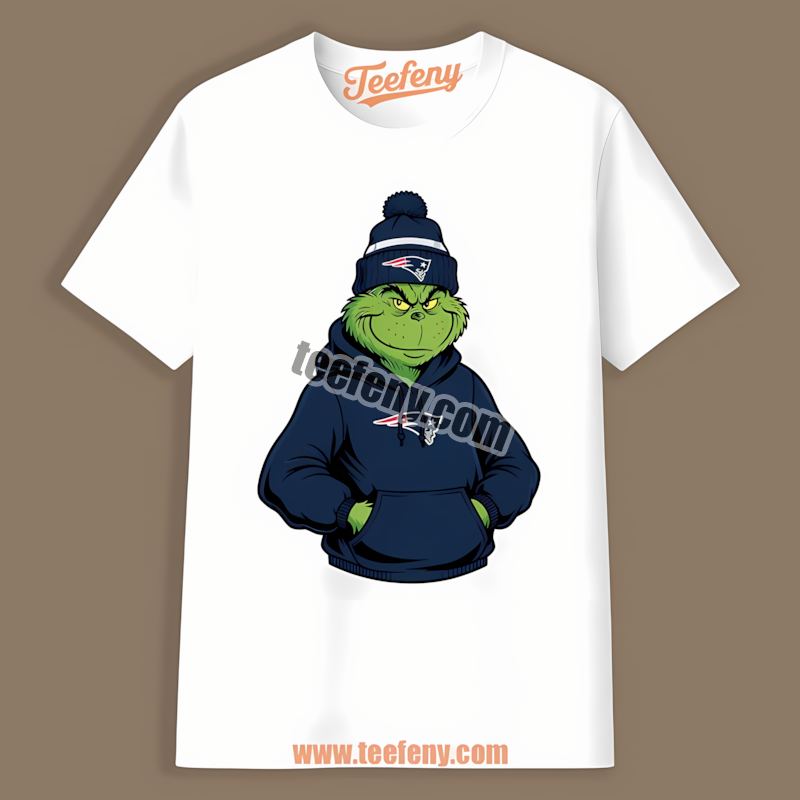 New England Patriots Grinch In Hoodie Graphic Shirt