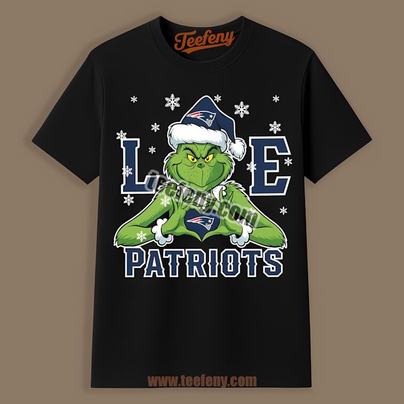 New England Patriots Grinch Love Christmas Classic Shirt