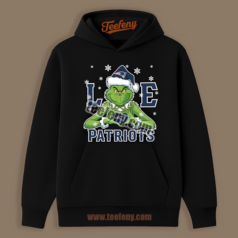 New England Patriots Grinch Love Christmas Classic Hoodie New England Patriots Grinch Love Christmas Classic Hoodie