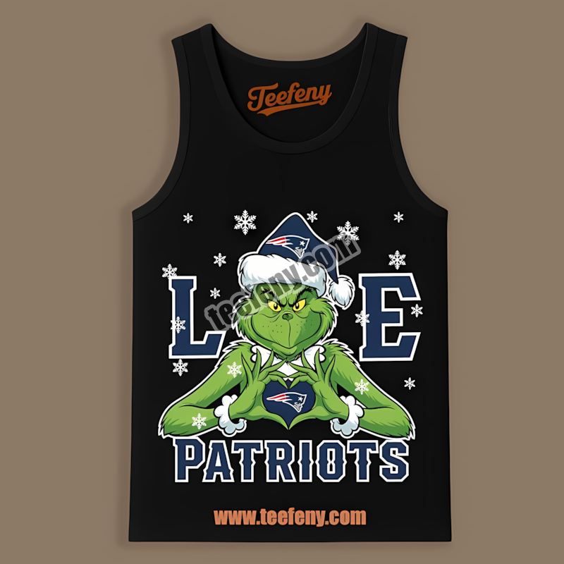 New England Patriots Grinch Love Christmas Classic Tanktop New England Patriots Grinch Love Christmas Classic Tanktop