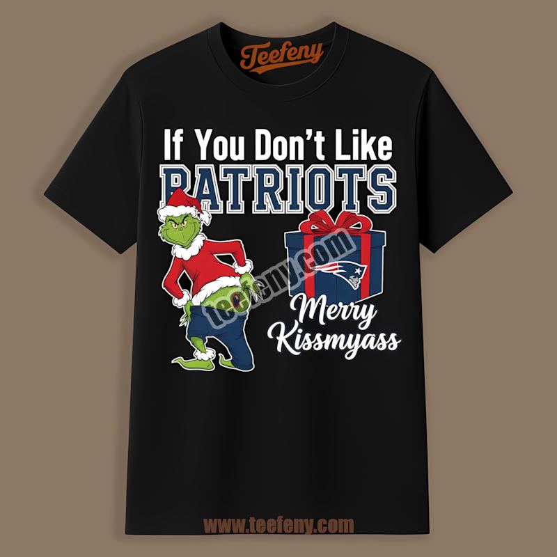 New England Patriots Grinch Merry Kissmyass Retro Shirt