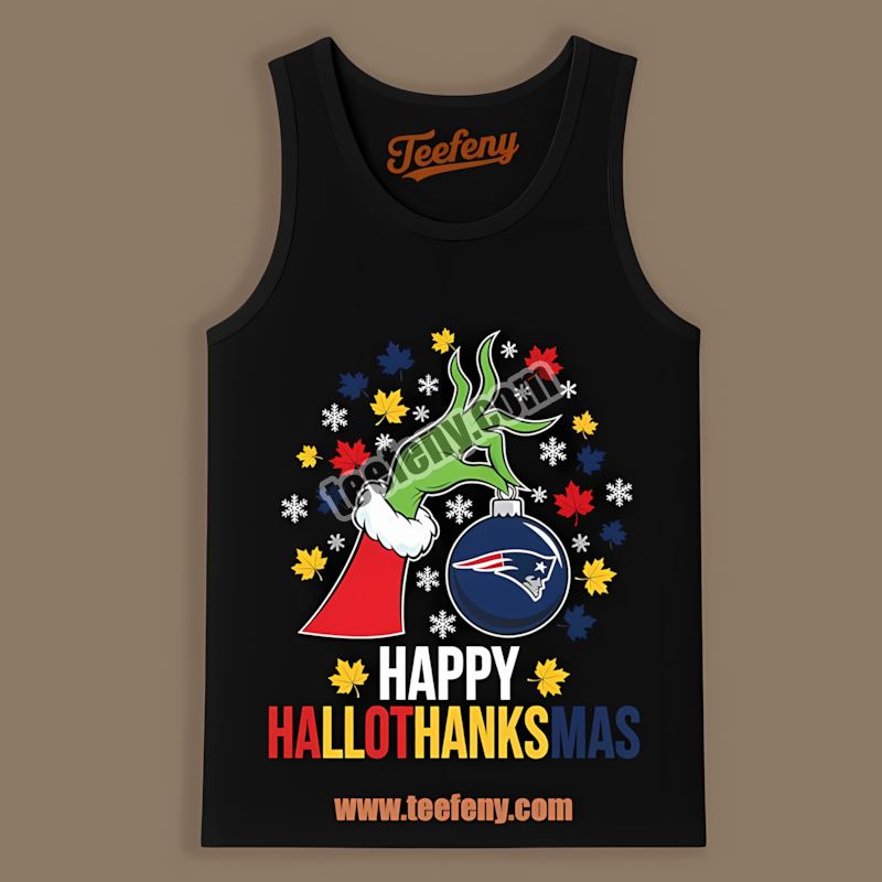 New England Patriots Happy Hallothanksmas Trendy Tanktop New England Patriots Happy Hallothanksmas Trendy Tanktop