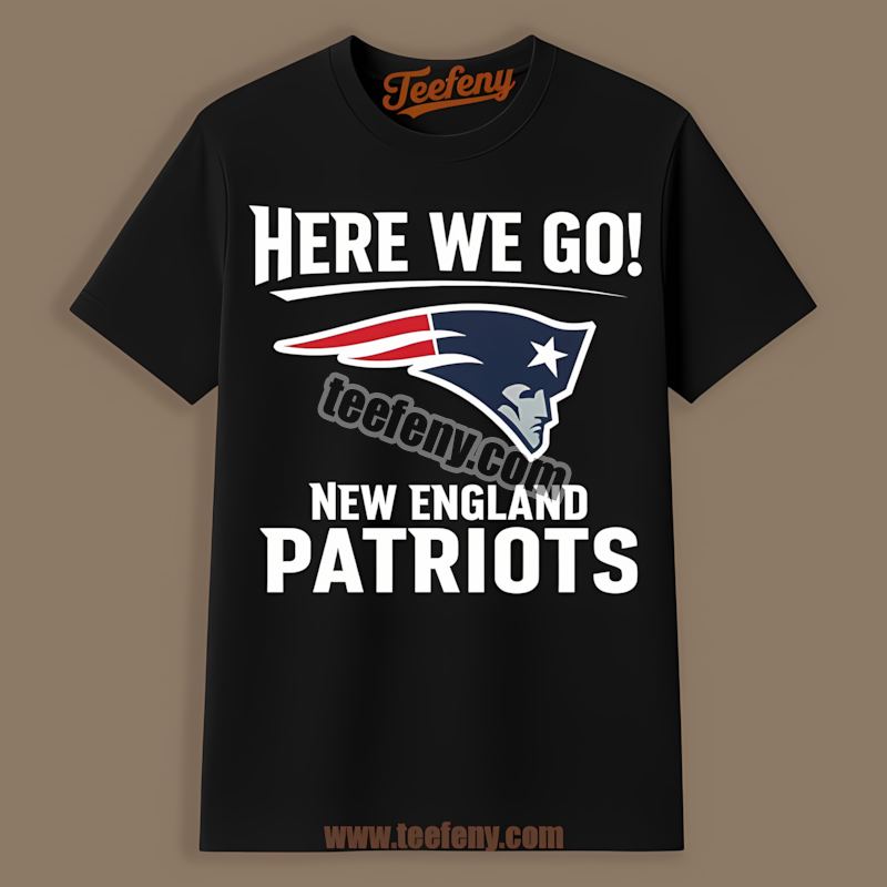 New England Patriots Here We Go Logo Color Shirt