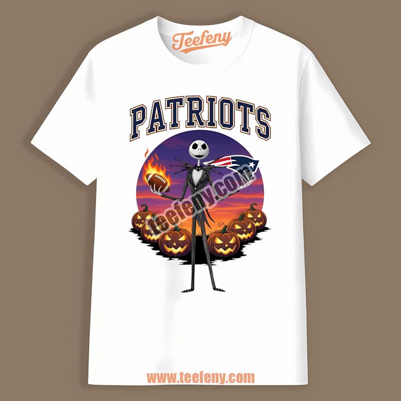 New England Patriots Jack Skellington Halloween Cotton Shirt