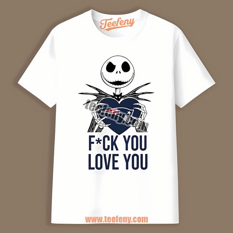 New England Patriots Jack Skellington Heart Graphic Shirt