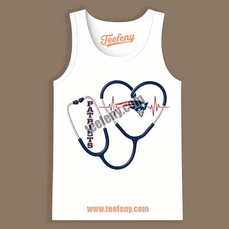 New England Patriots Nurse Heartbeat Sports Tanktop New England Patriots Nurse Heartbeat Sports Tanktop
