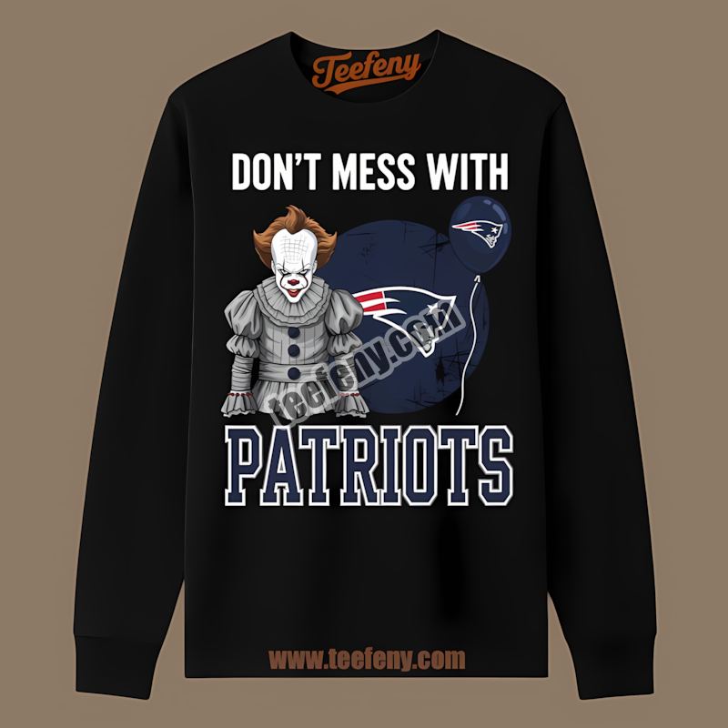 New England Patriots Pennywise Halloween Retro Long Sleeve New England Patriots Pennywise Halloween Retro Long Sleeve