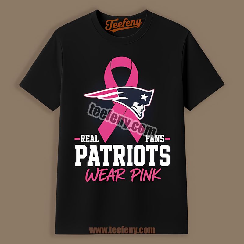 New England Patriots Real Fans Wear Pink Regular Shirt