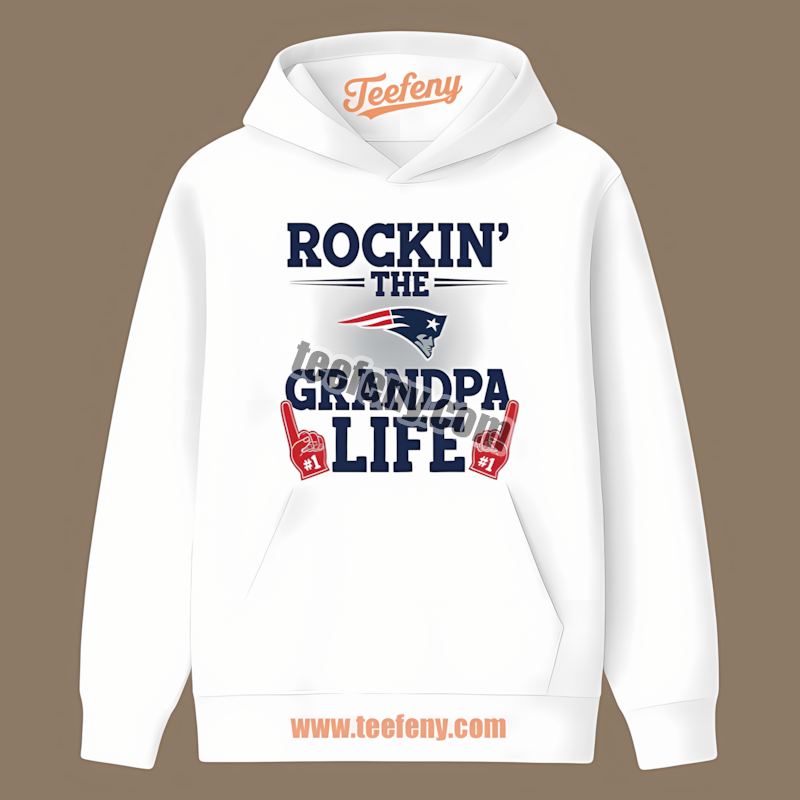 New England Patriots Rockin The Grandpa Life Unisex Hoodie New England Patriots Rockin The Grandpa Life Unisex Hoodie