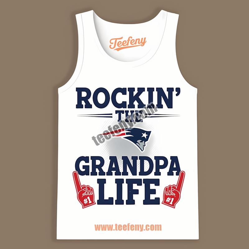 New England Patriots Rockin The Grandpa Life Unisex Tanktop New England Patriots Rockin The Grandpa Life Unisex Tanktop
