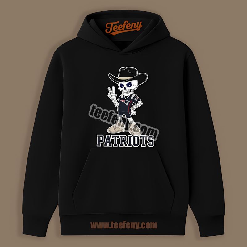 New England Patriots Skeleton Cowboy Trendy Hoodie New England Patriots Skeleton Cowboy Trendy Hoodie