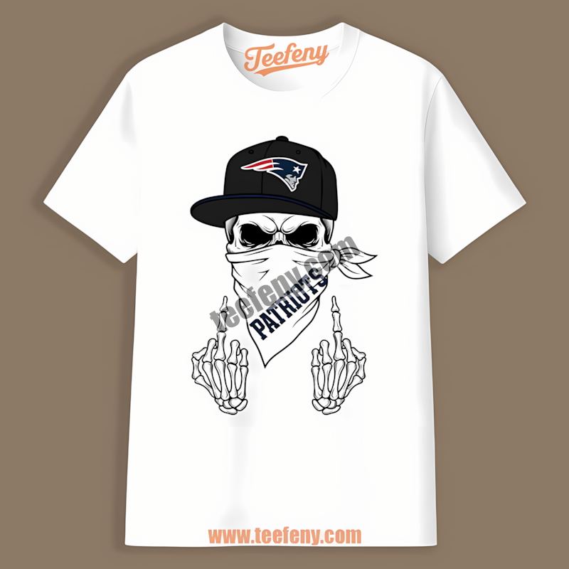 New England Patriots Skull Bandana Regular Shirt