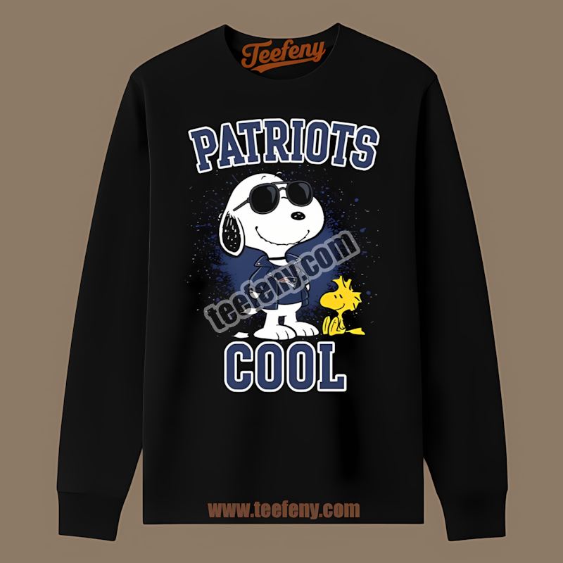 New England Patriots Snoopy Cool Sports Long Sleeve New England Patriots Snoopy Cool Sports Long Sleeve