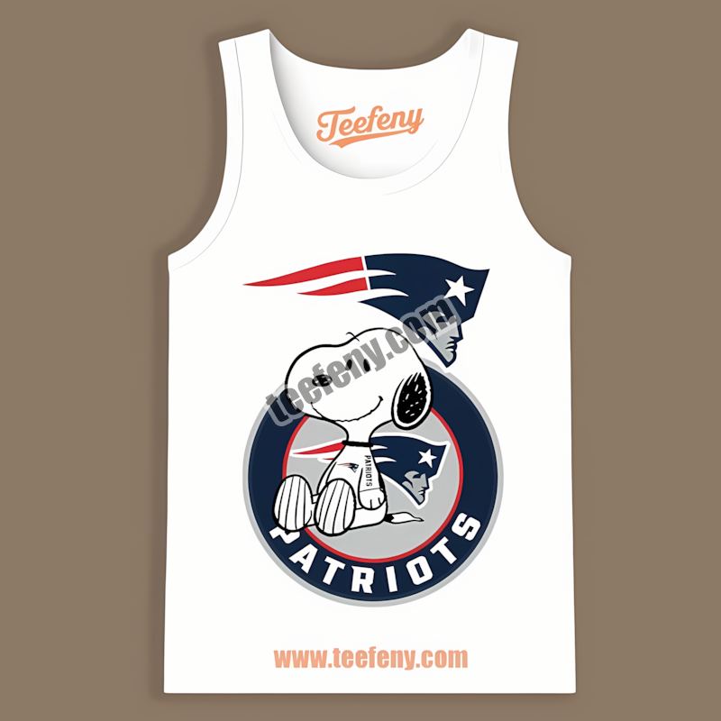 New England Patriots Snoopy Tattoo Logo On Arm Retro Tanktop New England Patriots Snoopy Tattoo Logo On Arm Retro Tanktop