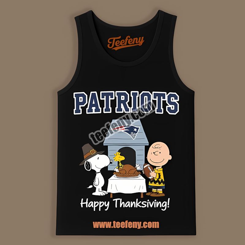 New England Patriots Snoopy Thanksgiving Regular Tanktop New England Patriots Snoopy Thanksgiving Regular Tanktop