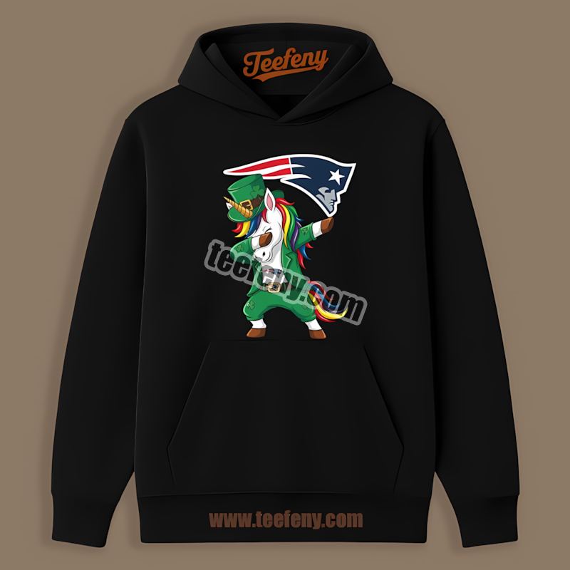New England Patriots St Patricks Day Vs Dabbing Unicorn Cotton Hoodie New England Patriots St Patricks Day Vs Dabbing Unicorn Cotton Hoodie