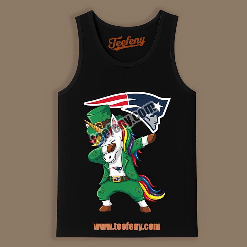 New England Patriots St Patricks Day Vs Dabbing Unicorn Cotton Tanktop New England Patriots St Patricks Day Vs Dabbing Unicorn Cotton Tanktop