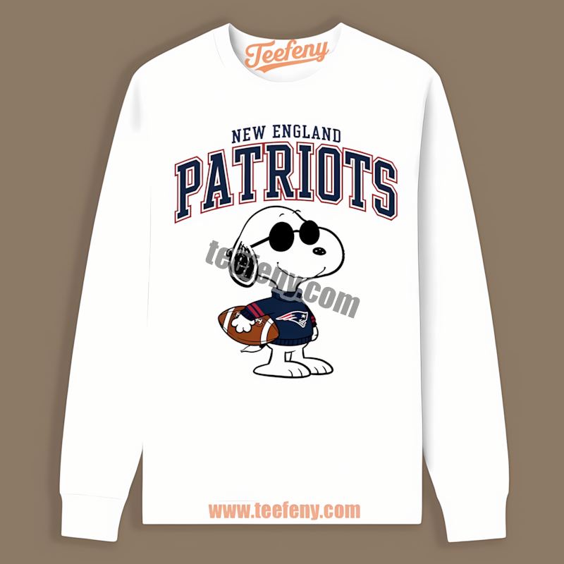 New England Patriots Vs Cool Snoopy Cotton Long Sleeve New England Patriots Vs Cool Snoopy Cotton Long Sleeve
