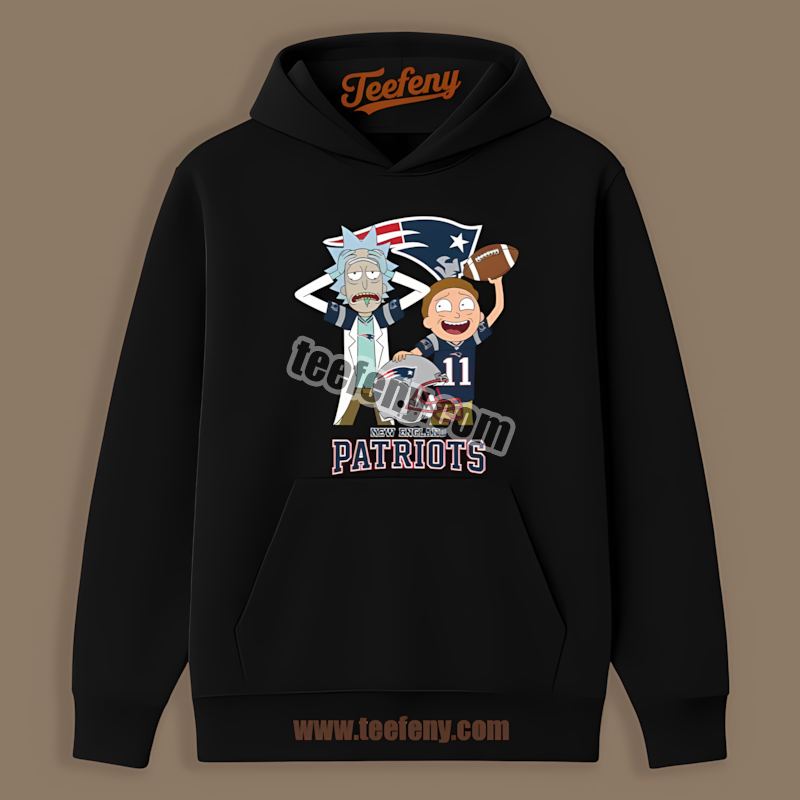 New England Patriots Vs Rick And Morty Adults Hoodie New England Patriots Vs Rick And Morty Adults Hoodie